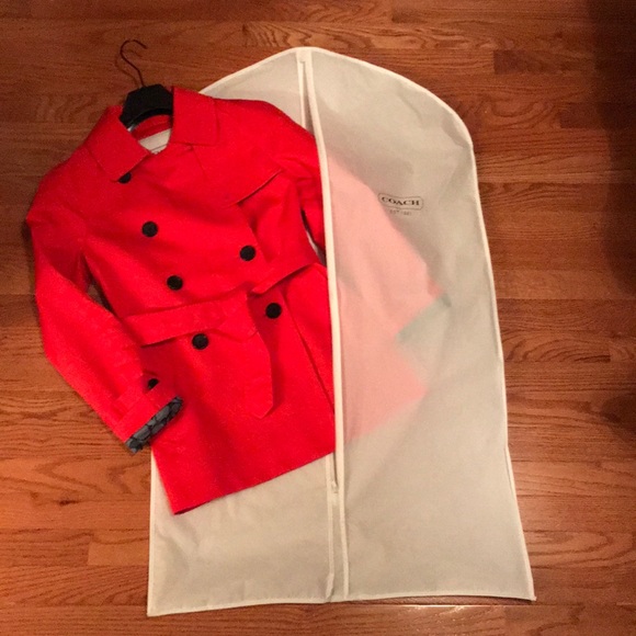 Coach Trench Coat :: Orange XS - Picture 7 of 7